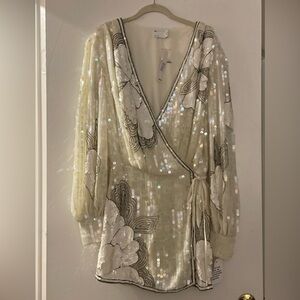 ASOS Sequin Wrap Dress